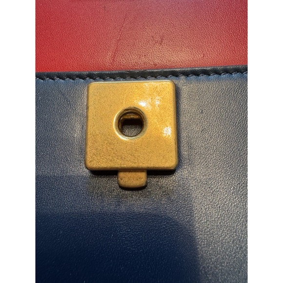 GUCCI Queen Margaret Hand Shoulder Bag Turnlock Leather White Red Blue Pink - Picture 12 of 16